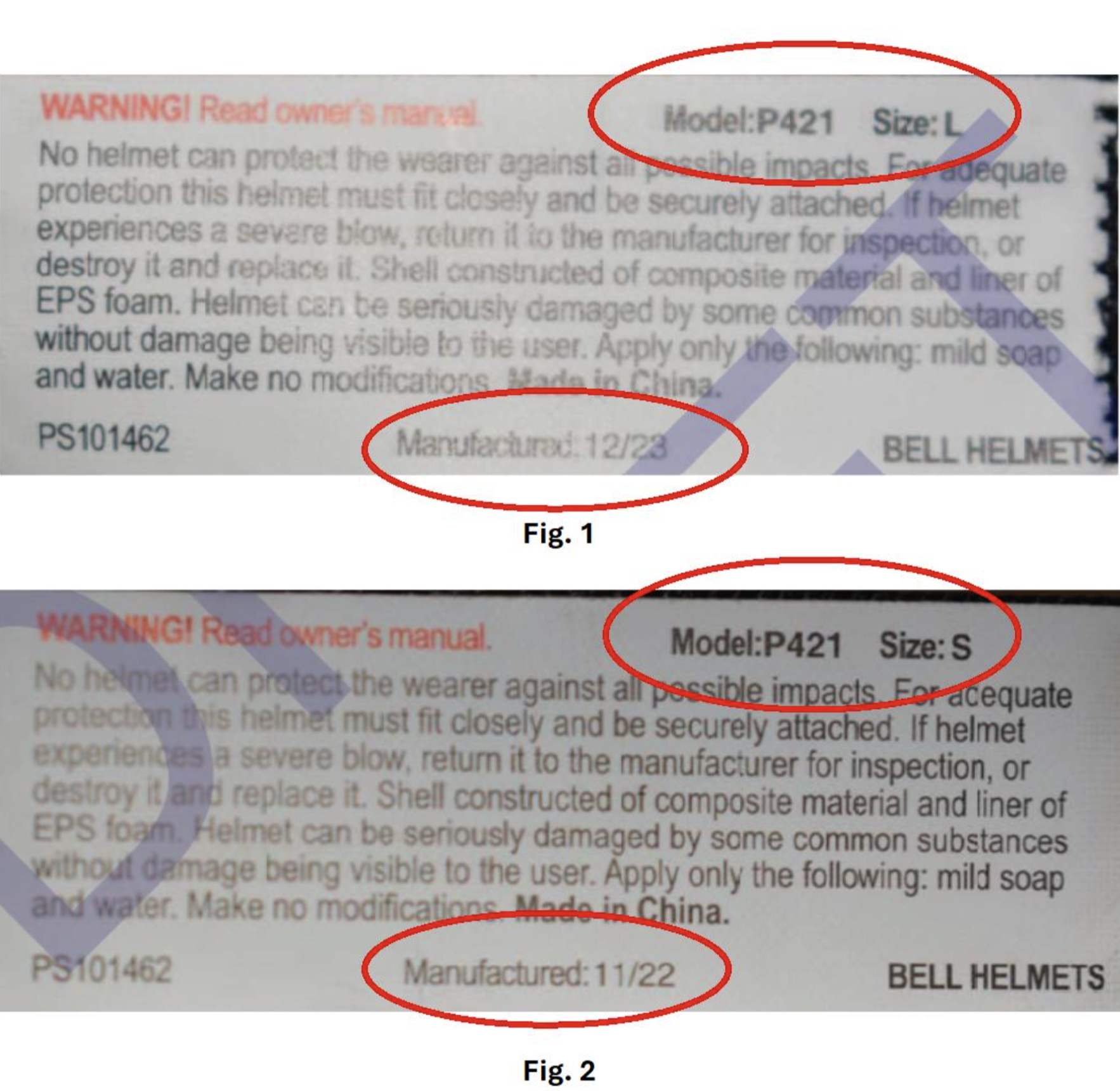 Bell Recall Scout Air- Effected Tags